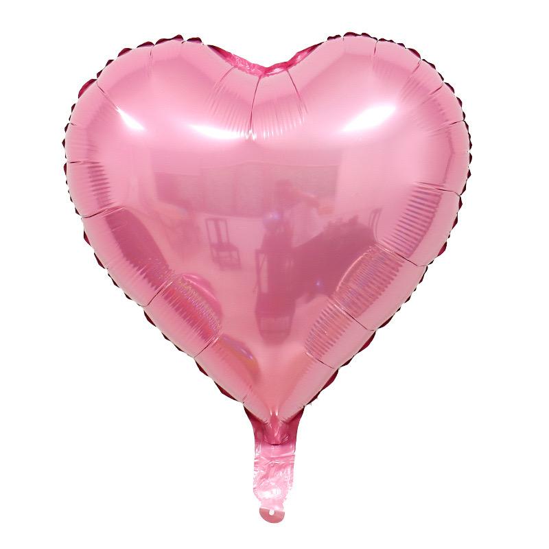 008-3-Pink Heart Foil Balloon 18''