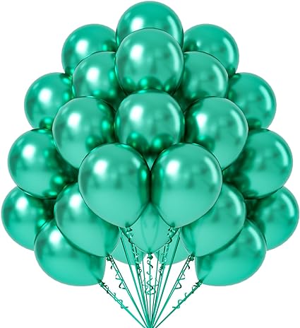 12'' Latex Metallic Green Helium Balloon N248-GC-H (C:151)