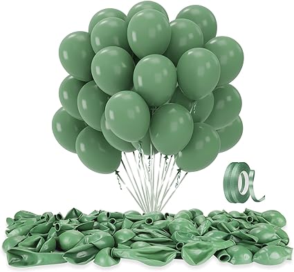 Copy of 12'' Latex Olive Green Helium Balloon OG-1-H