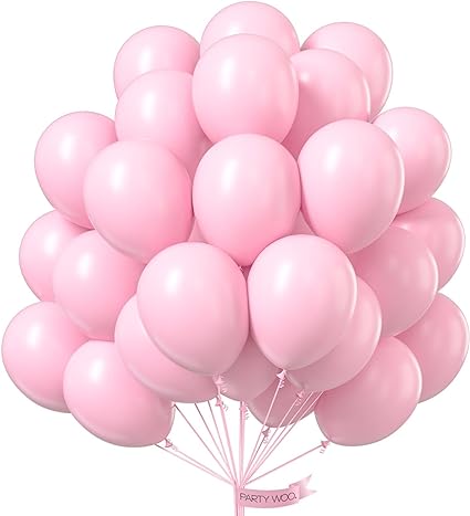 12'' Latex Pastel Pink Helium Balloon
