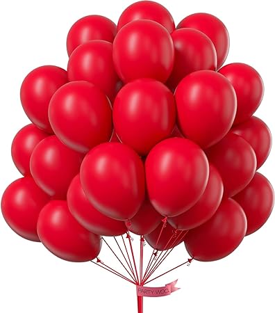 12'' latex Pearl Red Helium Balloon-L12-18-19-H