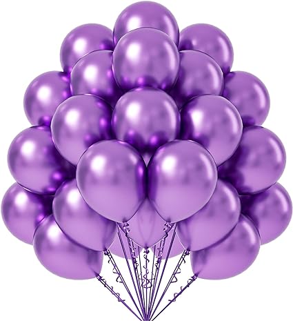Copy of 12'' Latex Metallic Purple Helium Balloon N248PUC-H (C:150)