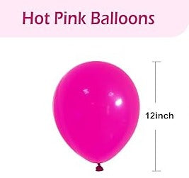12 inch Latex Balloon Hot Pink-L12-7