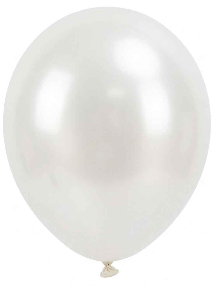 P21-12” - White -2.8G Metallic Balloons (100) مطلوب