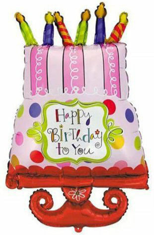 Birthday Balloons-36"Cake Shape 12