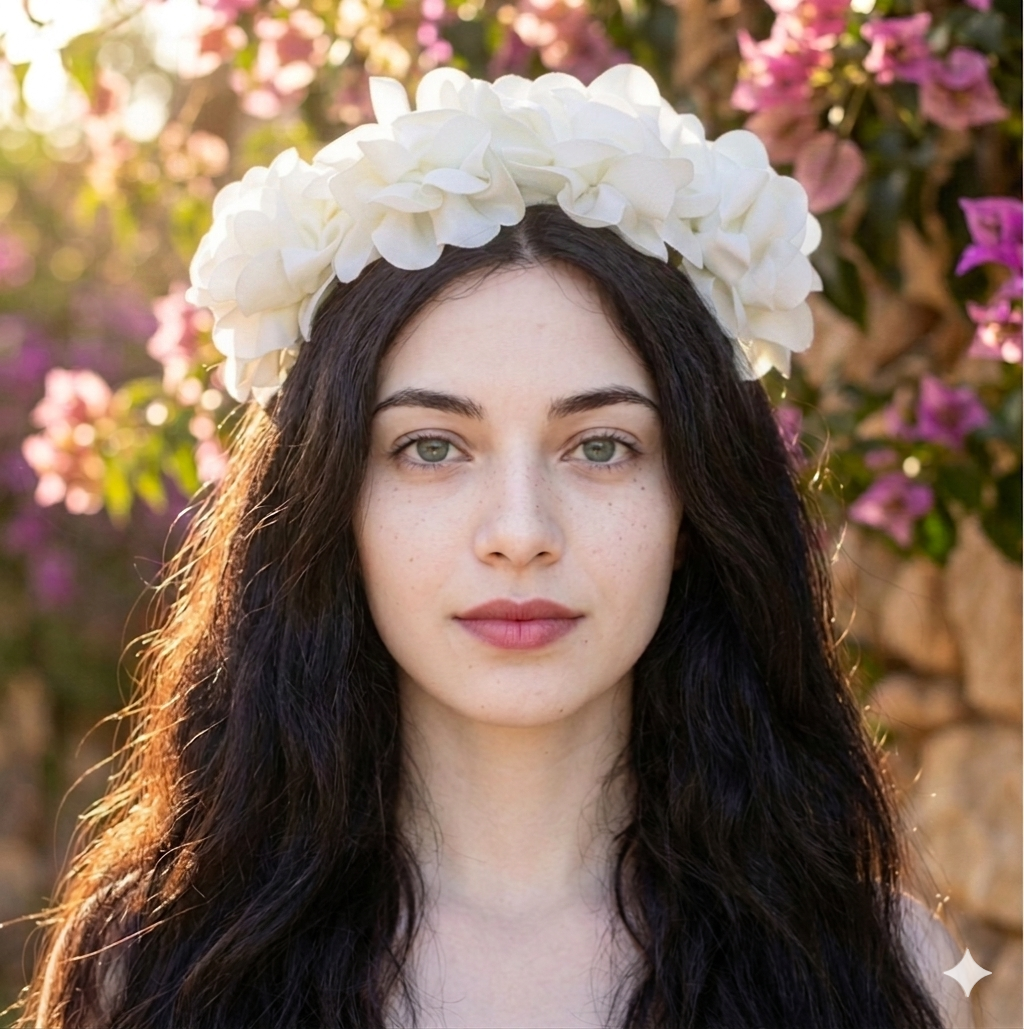 White Flowers Head-band-102