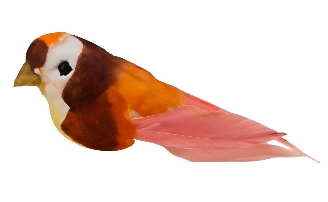 Orange Foam Bird For Accessories Decorations -116