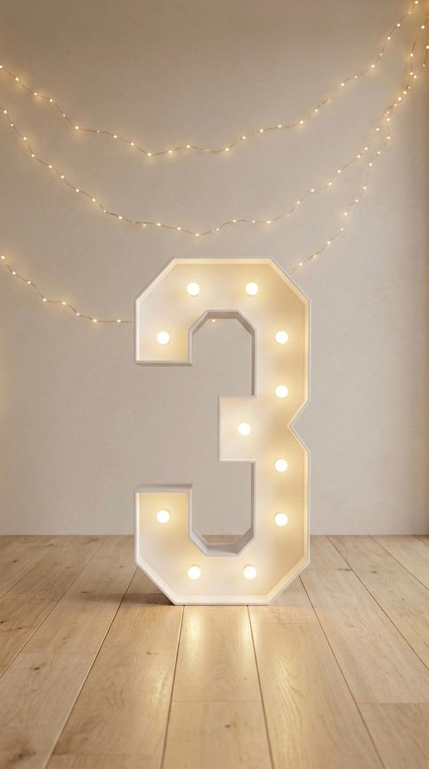 N255-1 Number 3 Light Up - (2)
