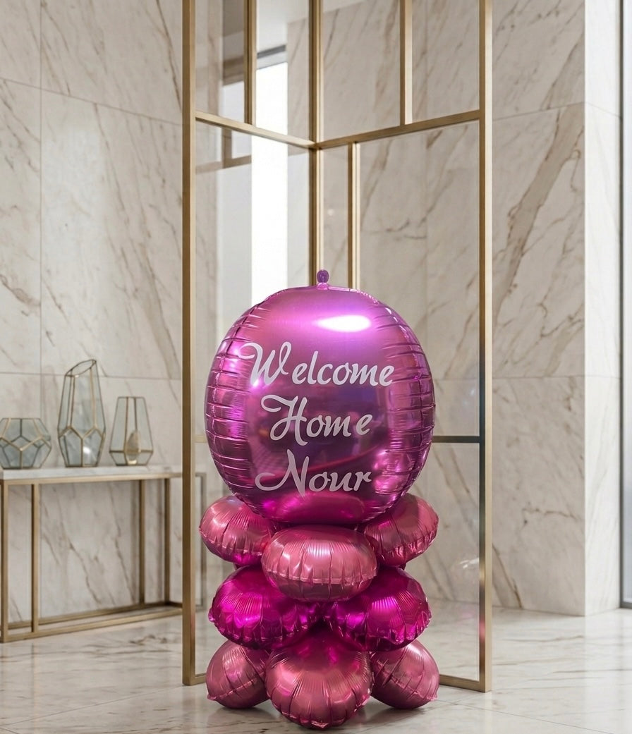 Welcome Back Customized print Arrangement 4D pink