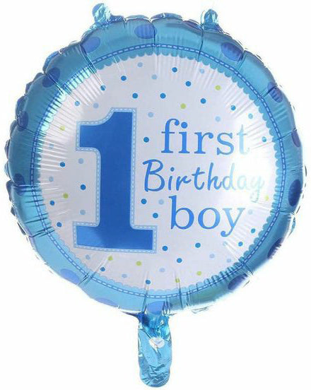 Birthday Balloon- 18" Boy 1st Birthday -13