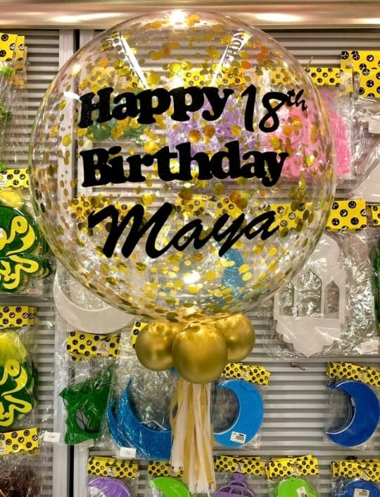 Bubble Glitter Helium Balloon 36β -BO02