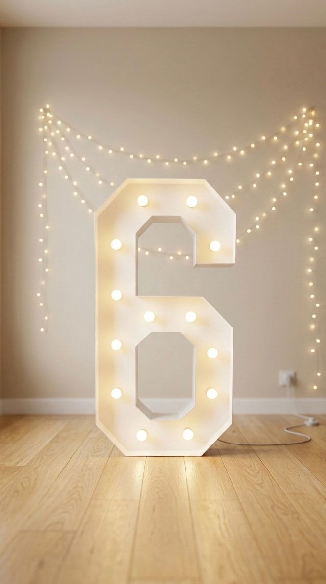 N255-1 Number 6 Light Up - (1)