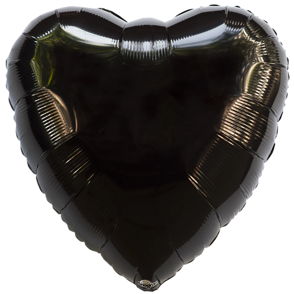 Heart Shape Balloon- Black 18"-(207)