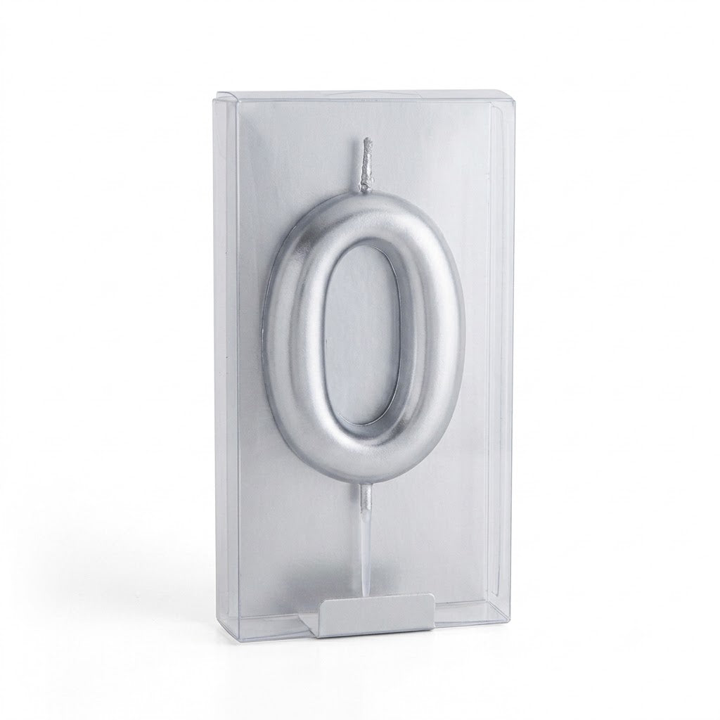 A002-0-Boxed number candles, silver 0
