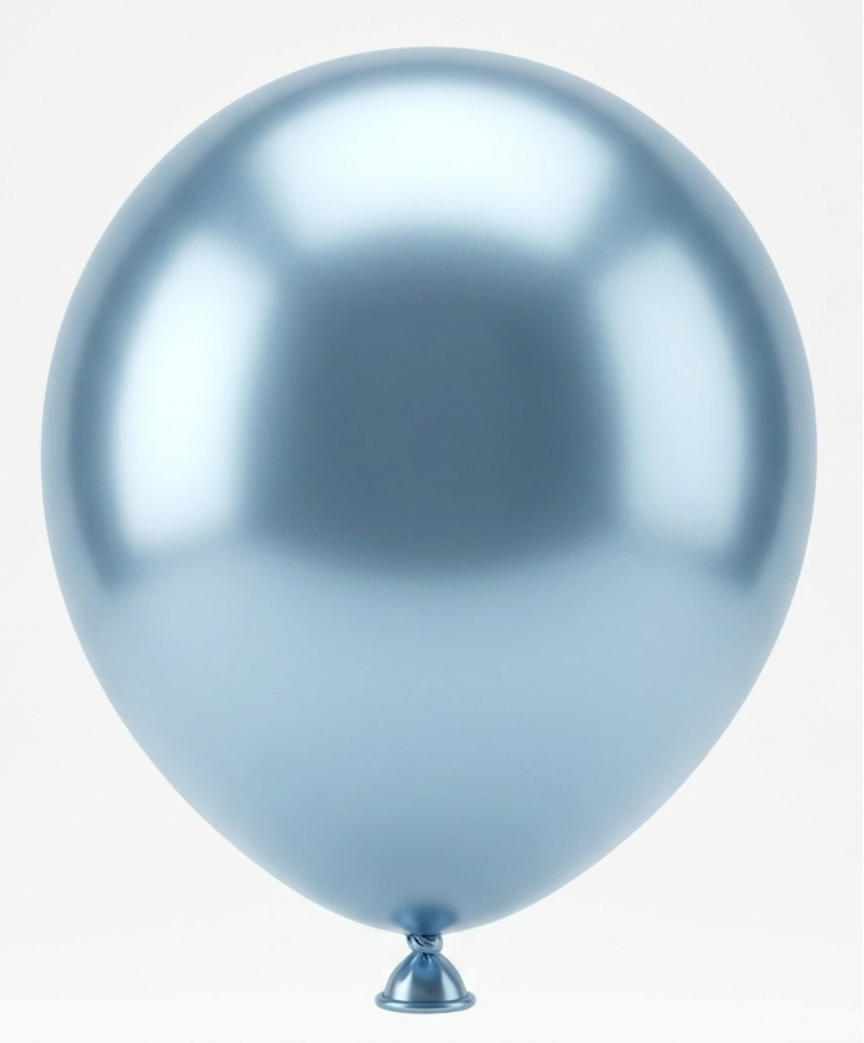 C18-12” - Baby Blue-2.8G Chrome Balloons (10) مطلوب