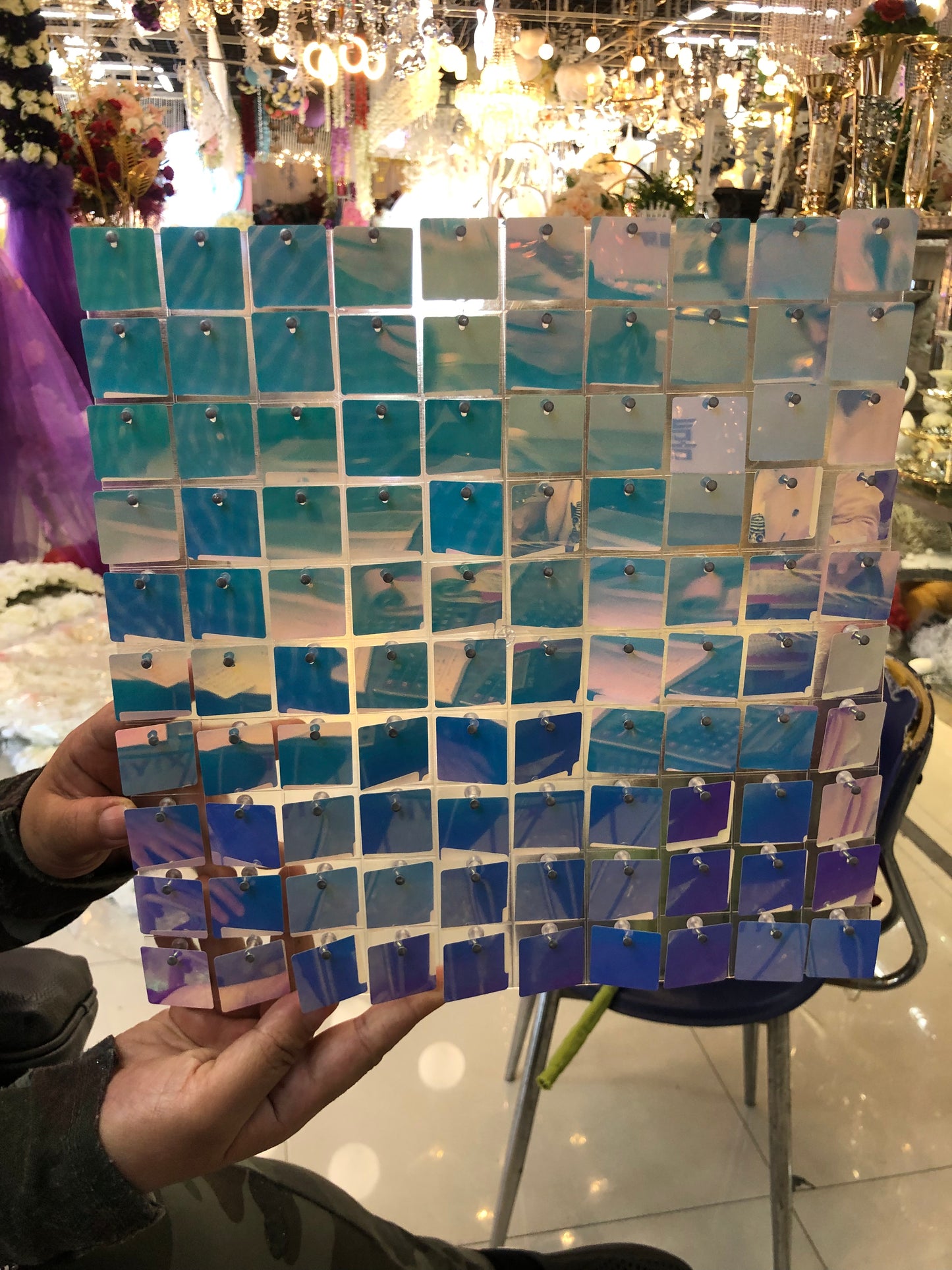 N256-101 Silver Acrylic Square Wind Board (100)