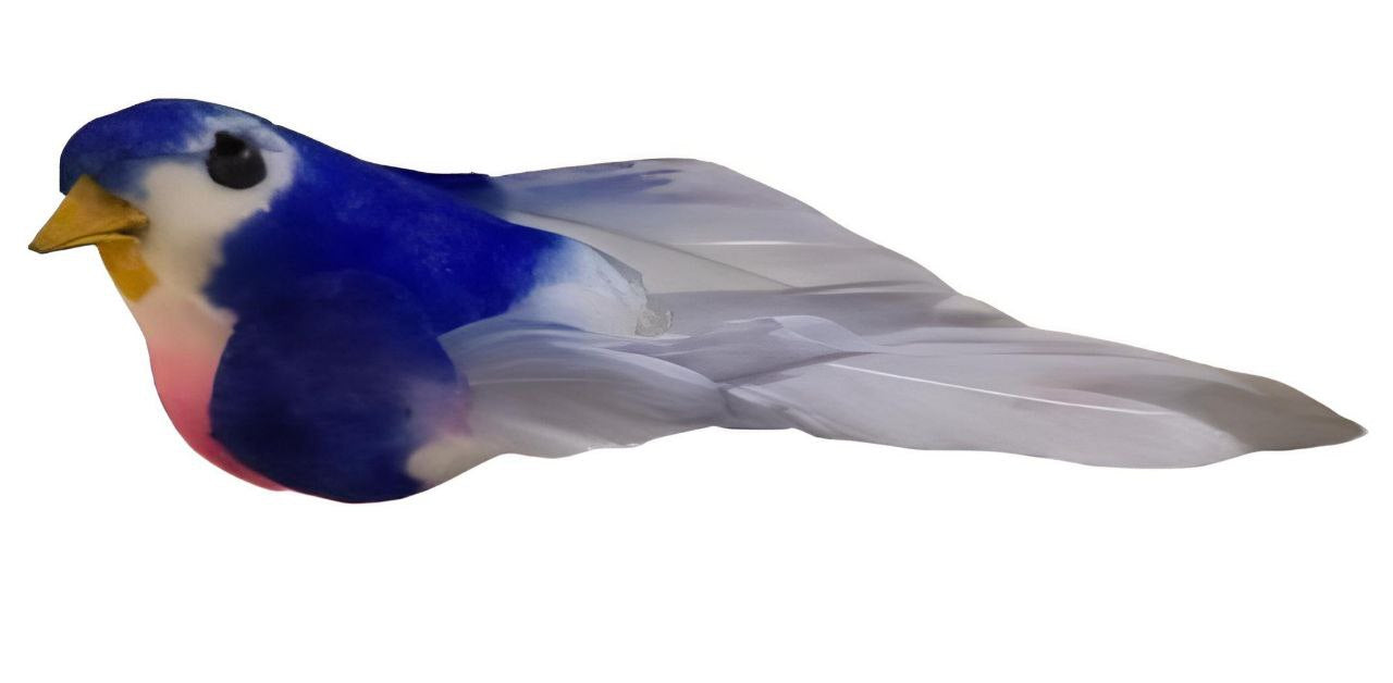 Dark Blue Foam Bird For Accessories Decorations -116