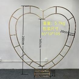 N325-1Electroplating Heart Arch 2m (1)
