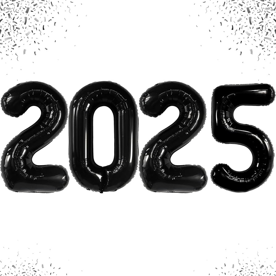 Giant 40 Inch Black 2025 Balloon-N190B