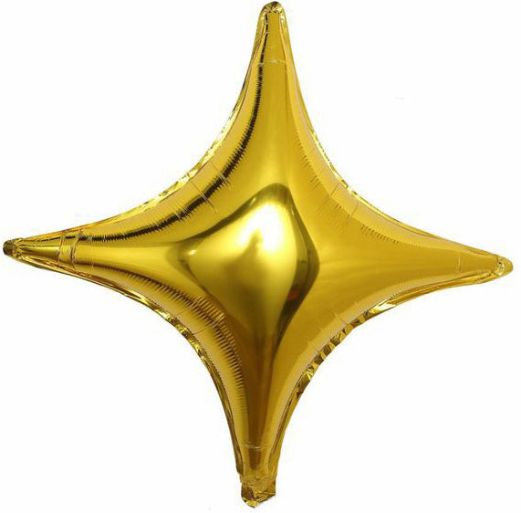 Gold 4 Pointed Star Balloon