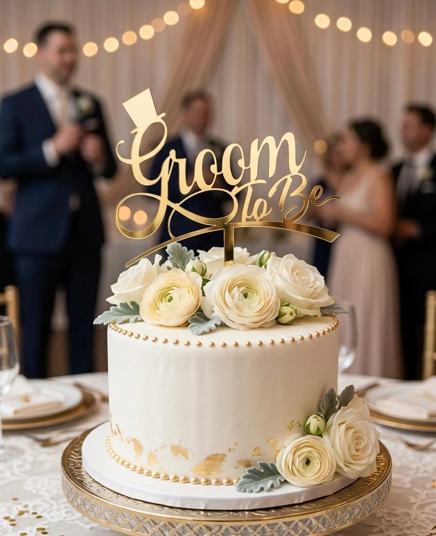 Groom to Be Topper Cake-4/3