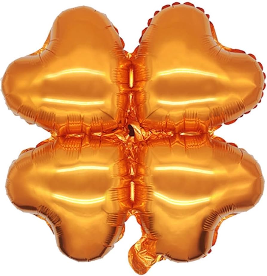 Gold Heart Four-learf Foil Balloon-18"