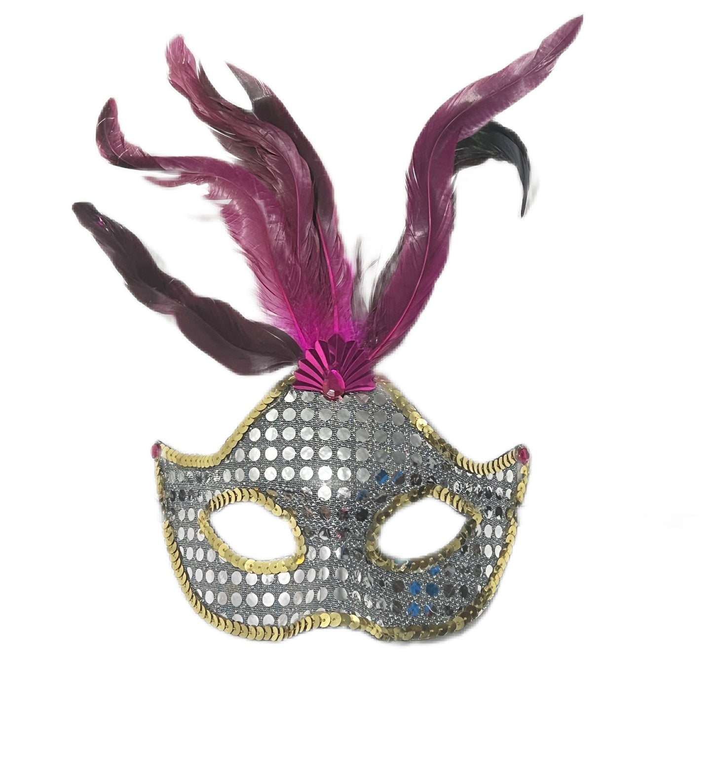 Silver Feathers Mask -AH341S-140