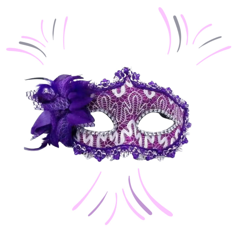 Purple Flower Eye Mask AH1563-PU-155