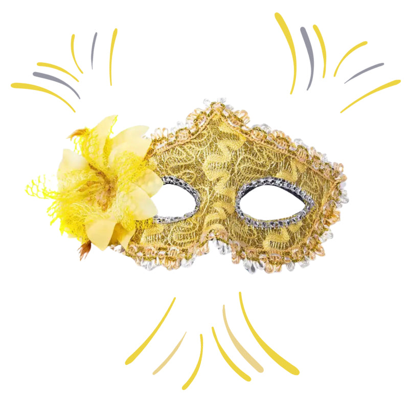 Gold Flower Eye Mask AH1563-G-155