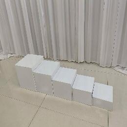 N370 - Square dessert table 5-piece set white