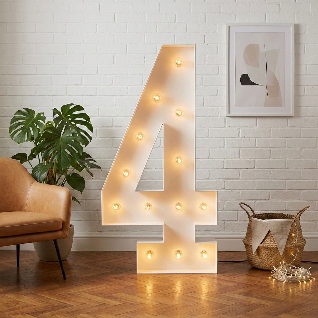 Number 4 Light Up - N255-1-4