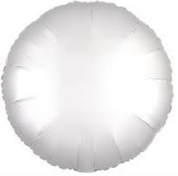 White Round Balloon 18"-23