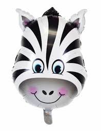 Zebra Head Balloon-9"90