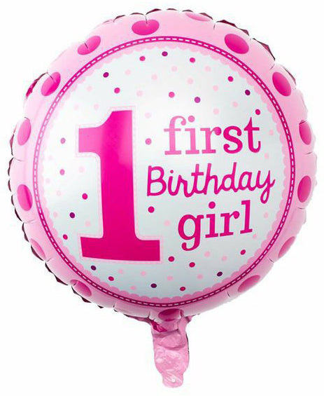 Birthday Balloon-18" Girl 1st Birthday-13