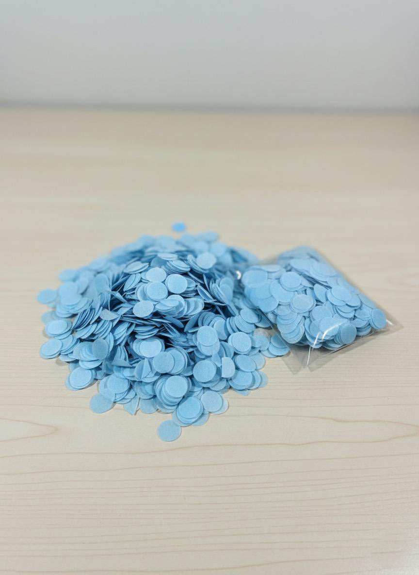 Bright Blue Paper Confetti Circles for Gender Balloon-137/1