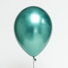 Green Chrome Helium Latex Balloon