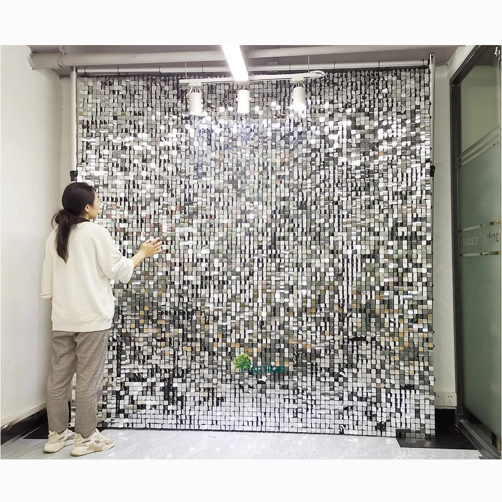 Silver Sequins Backdrop-N256S