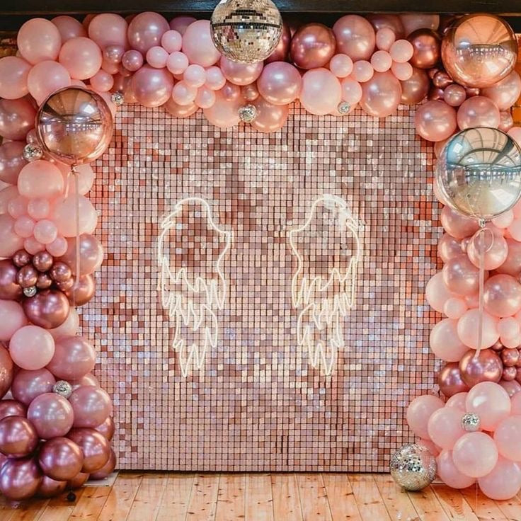 Rosegold Sequins Backdrop-N256RG