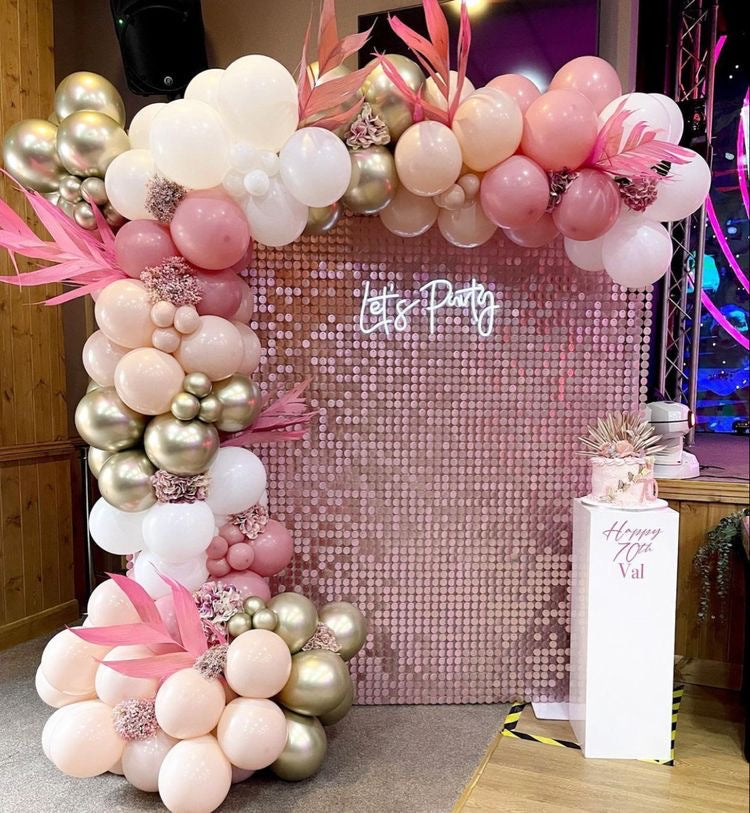 Rosegold Sequins Backdrop-N256RG
