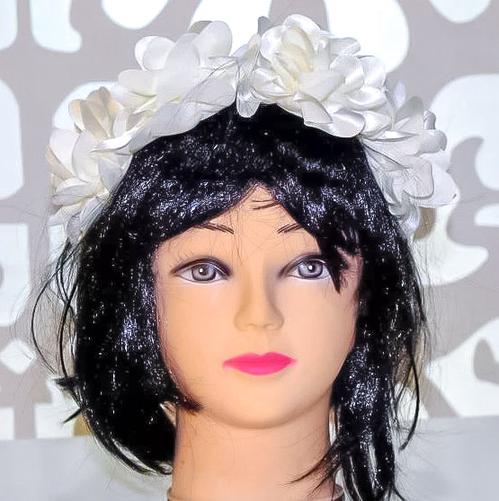 White Flowers Head-band-102