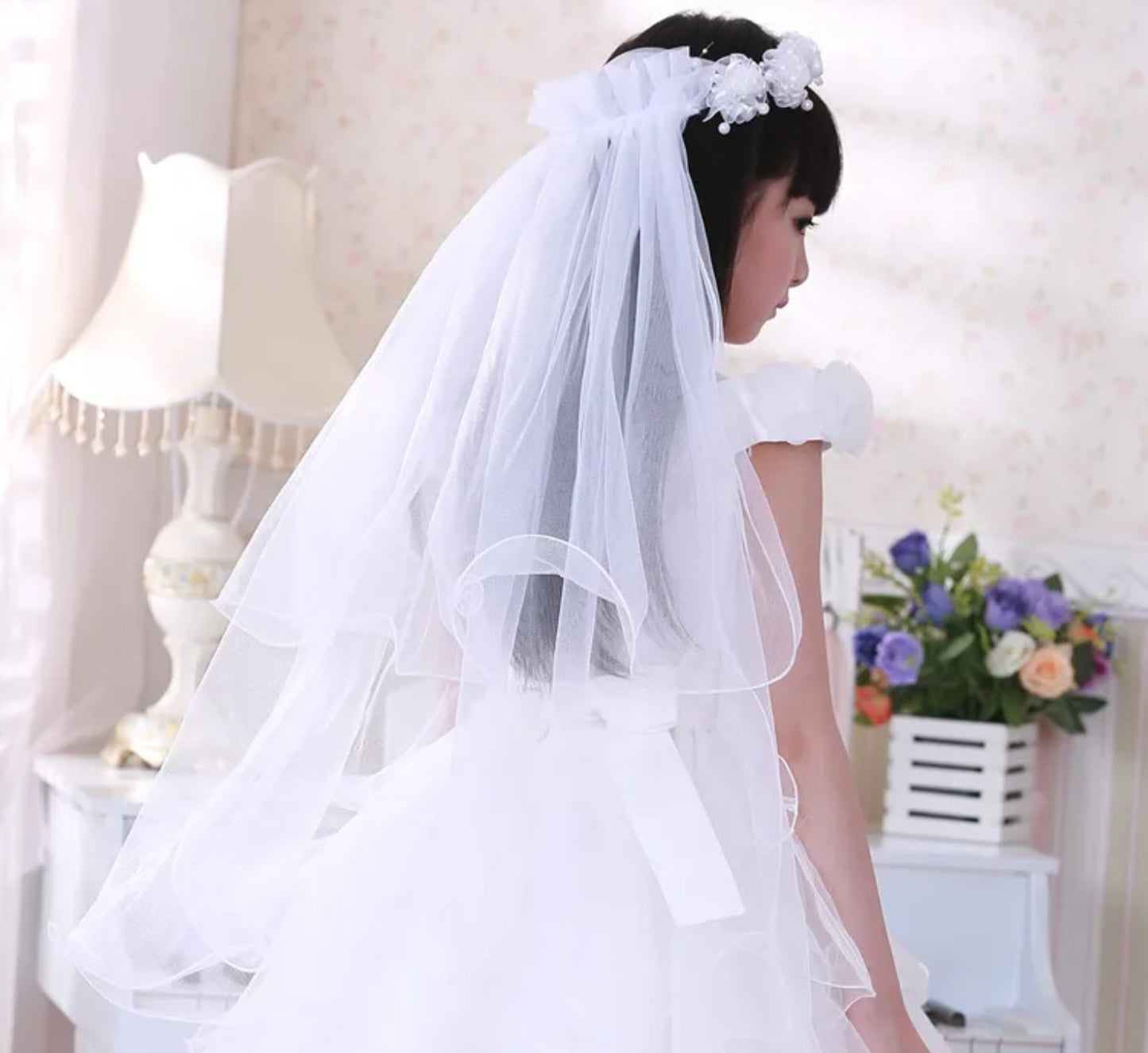 Bride Veil AH1762-W-97-97/1
