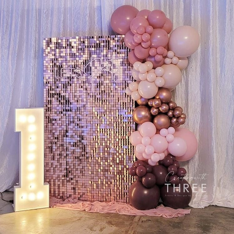Rosegold Sequins Backdrop-N256RG