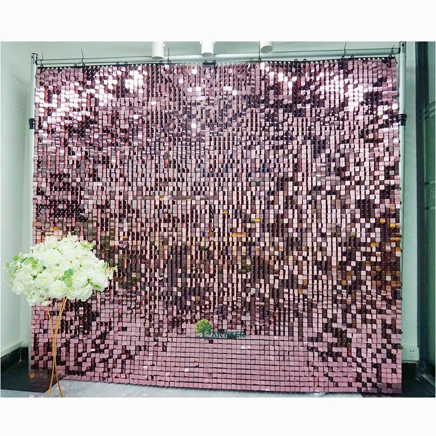 Rosegold Sequins Backdrop-N256RG