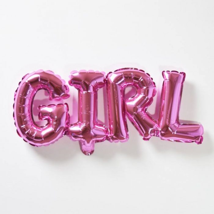 Letter girl foil balloon