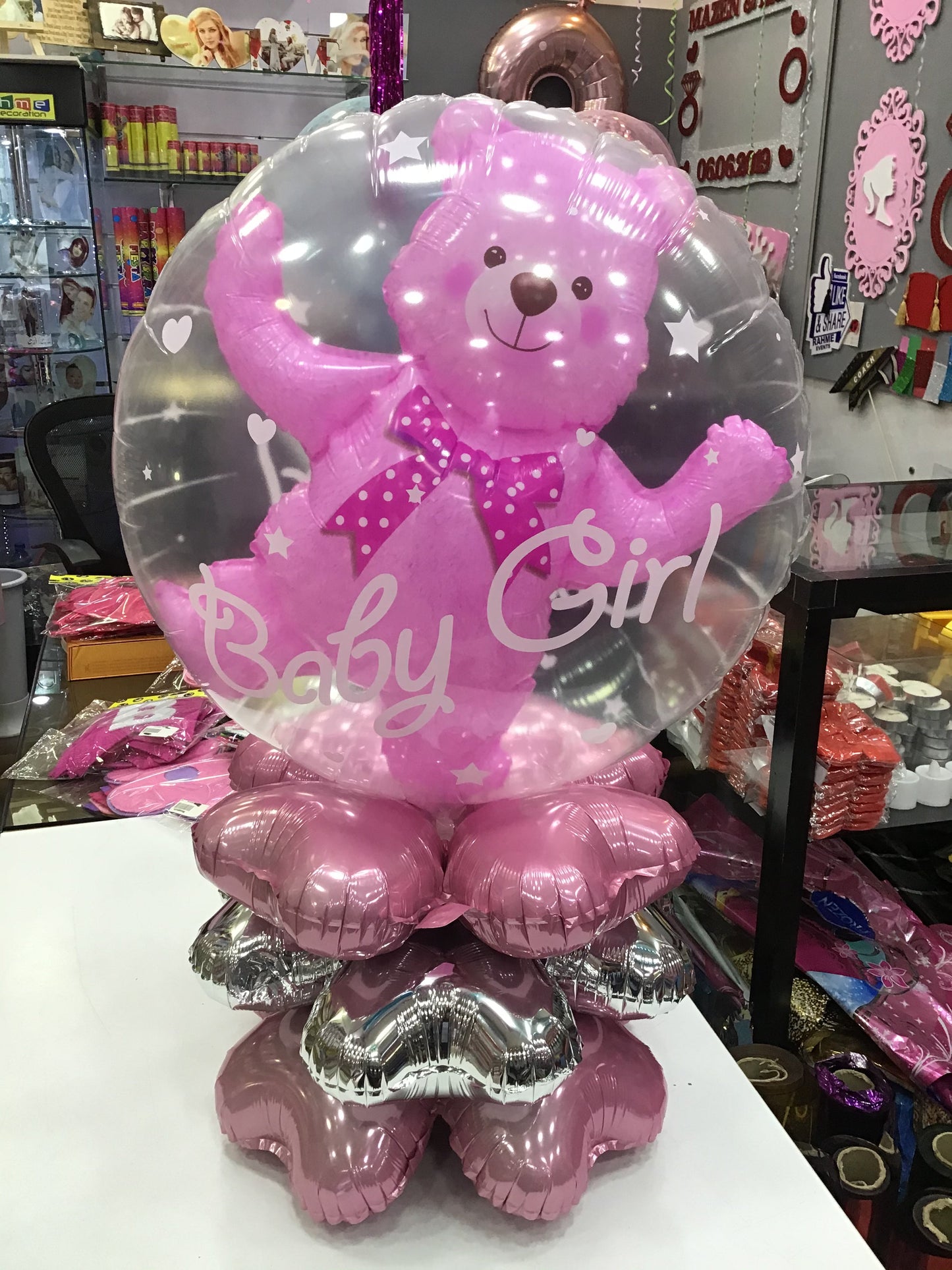 Baby girl arrangement (Bear)