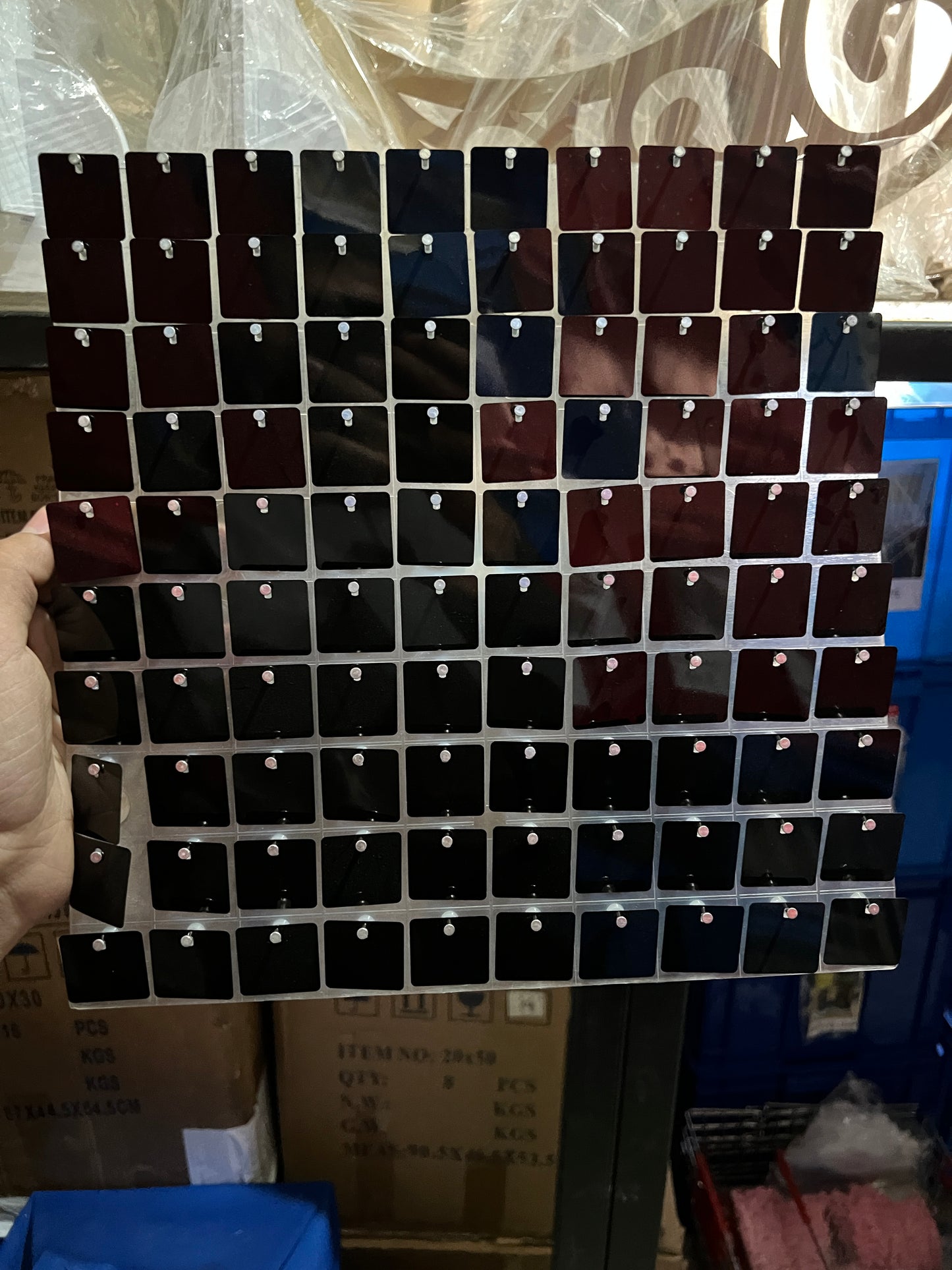 N256-119 Black Acrylic Square Wind Board (100)