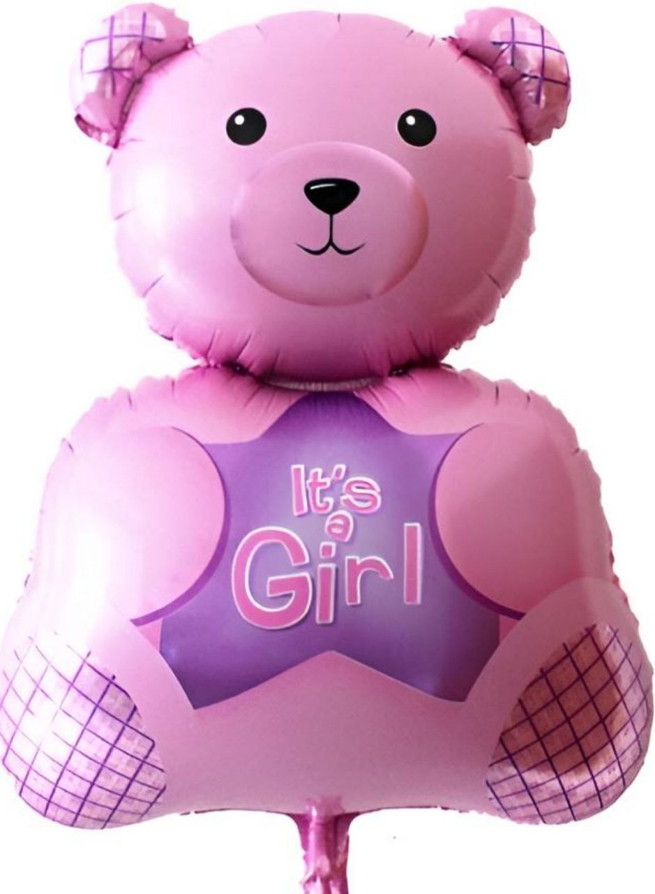 New Baby Balloon -It's A Girl Bear 26"-33