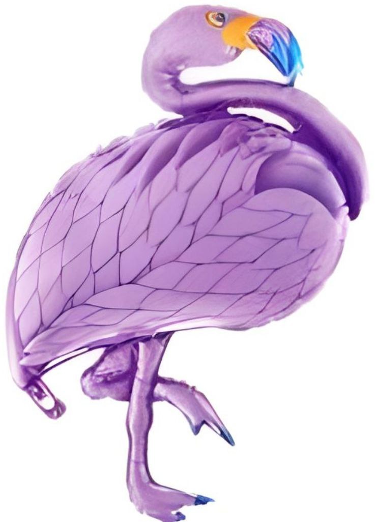 Purple Flamingo Balloon 34"