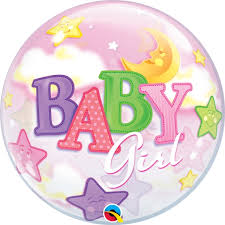 New Baby Balloon-22" Girl Bubble