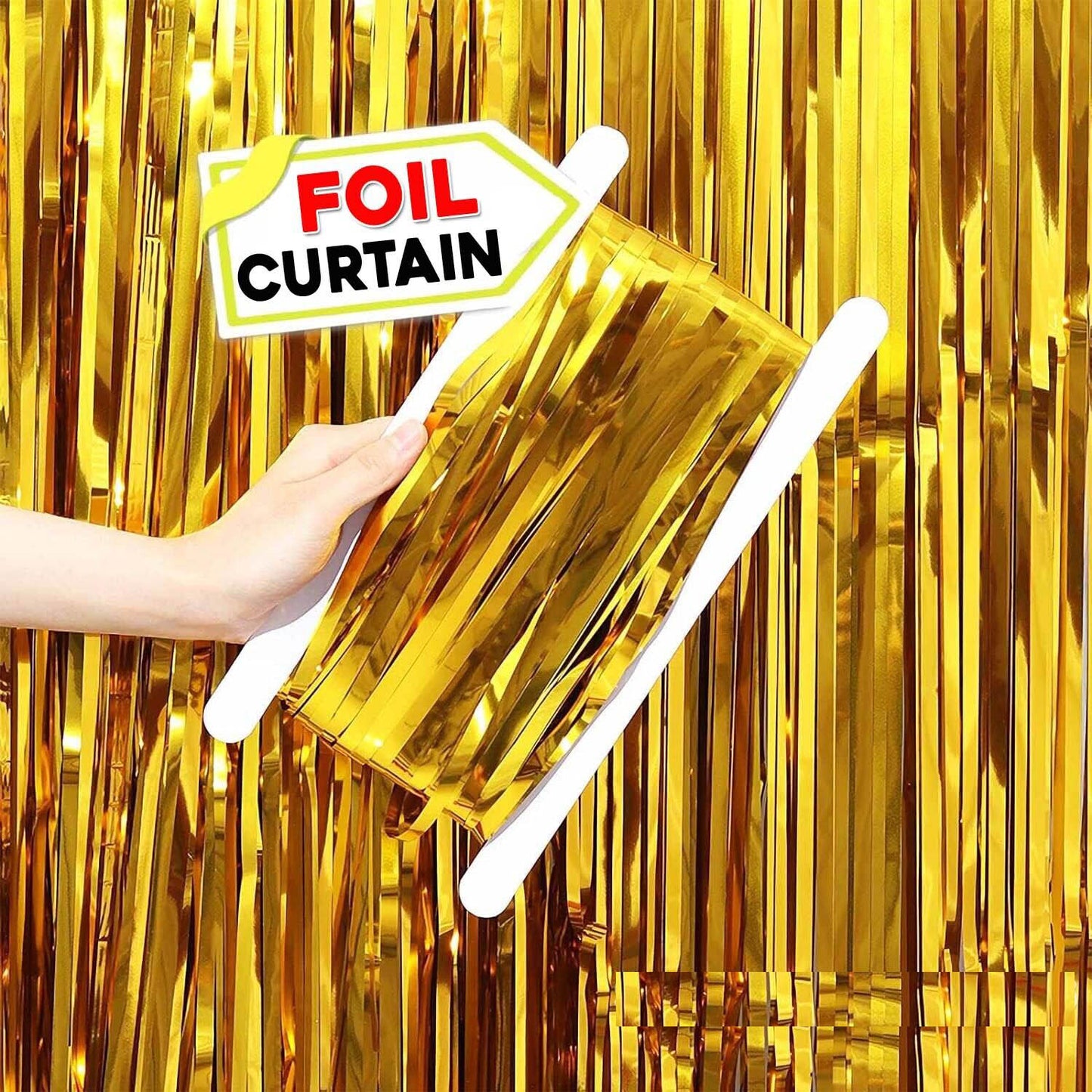 2M Gold FOIL CURTAIN B073G